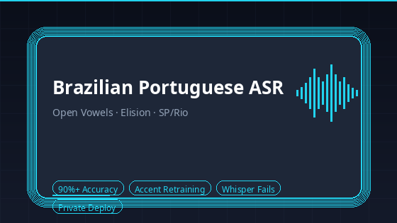 Brazilian Portuguese ≠ European — ASR for the Brazil Market