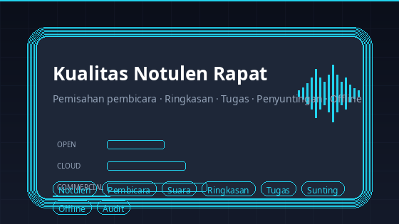 Pertemuan kualitas notulen rapat: lima tahap teknik