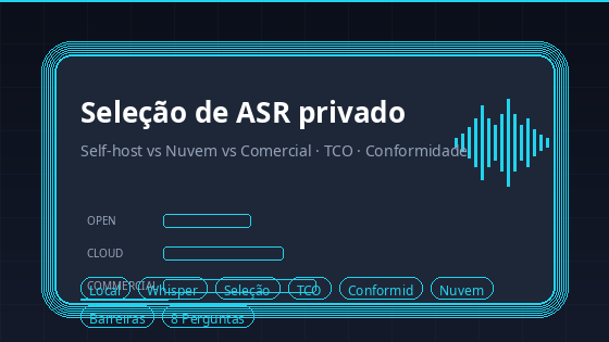 Comparação de Seleção ASR On-Premise